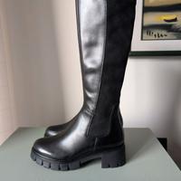 stivali alti vitello nero Janet&Janet 37 nuovi
