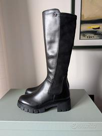 stivali alti vitello nero Janet&Janet 37 nuovi