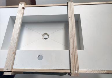 Top bagno in gres porcellanato cm 50/120