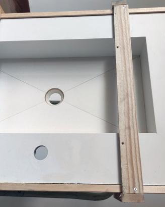 Top bagno in gres porcellanato cm 50/120