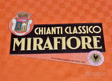 Raro cartonato pubblicitario vintage Mirafiore
