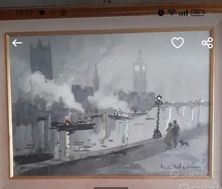 acquarello "fumo di Londra" Giulio Falzoni 