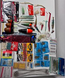 Lotto da pesca, articoli vari tutto mai usato