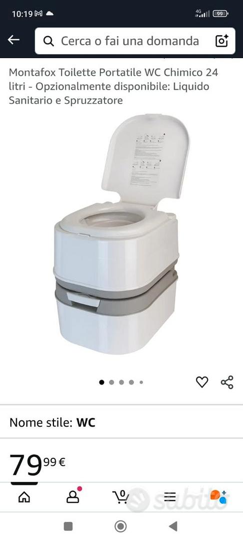 WC Chimico Portatile Montafox 24 Litri - Per Campeggio E Viaggi, Con Serbatoio Acqua Pulita - Foto 14