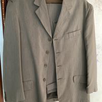 Completo grigio chiaro da uomo tg 50 con rigoline