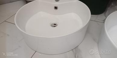 lavabo appoggio ceramica nuovo rotondo