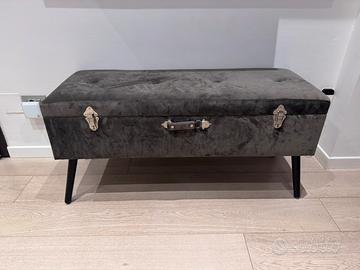 Panca contenitore Pusher vellutto grugio perfetta