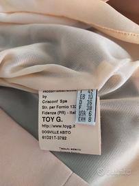 Vestito longuette nero e rosa cipria