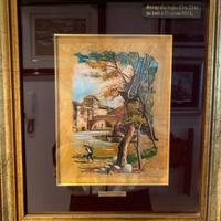Quadro "roma sparita" in oro/ argento