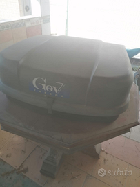 Box auto portatutto su porta bagaglio o porta pacc