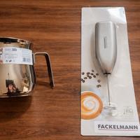 Set Montalatte Portatile  e Bollilatte in Acciaio