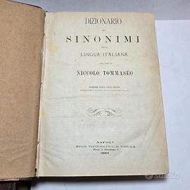 Libro Antico 1892 Dizionario Dei Sinonimi Tommaseo