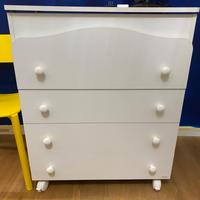 Cassettiera + vaschetta neonato marca Mibb