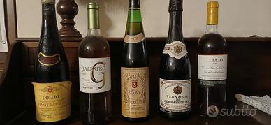 vecchie bottiglie di vino