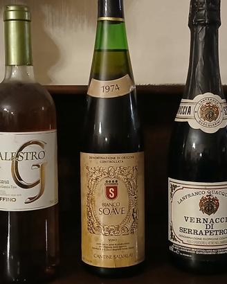 vecchie bottiglie di vino