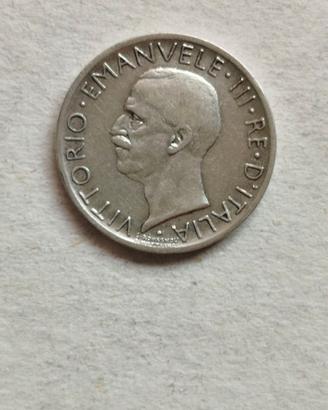 Moneta da 5 lire Italia Regno in argento 1927