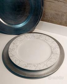 Sottopiatti argentati 6 pezzi