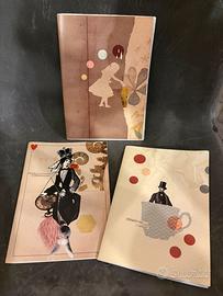 Kit 3 quaderni “Alice nel Paese delle Meraviglie”