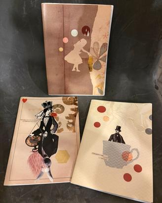 Kit 3 quaderni “Alice nel Paese delle Meraviglie”