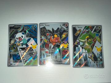 Trio primi compagni Pokemon Snivy, Tepig, Oshawott