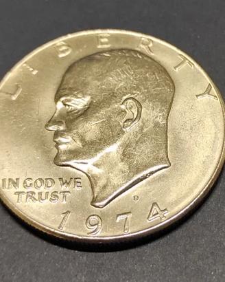 Moneta 1 Dollaro USA - Eisenhower in argento 1974