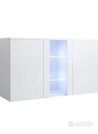 ❗️Madia Moderna con LED design Minimal Bianco.❗️