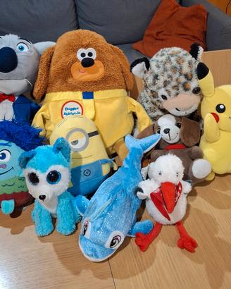 lotto composto  da n.10 pupazzi peluche