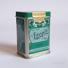 Scatola pubblicitaria vintage pastiglie Leone