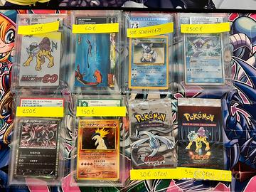 Lotto carte pokemon gradate leggere descrizione