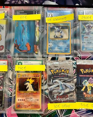 Lotto carte pokemon gradate leggere descrizione