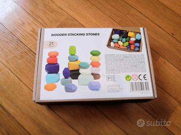 Pietre di Equilibrio Impilabili in Legno 21 Pezzi