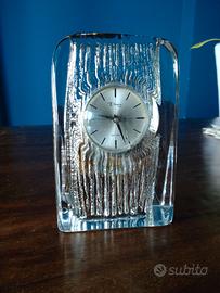 Orologio da tavolo Daum, Francia, anni '70