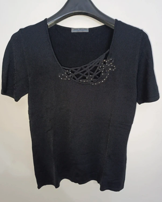 Maglietta da donna blu scuro