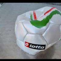 Pallone da calcio cuoio Lotto Italia anni 90 Nuovo