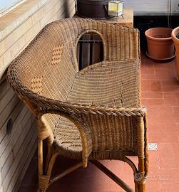 Divanetto in vimini da esterno – 2 posti