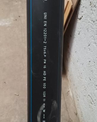 Tubo polietilene 100 iip pn 16 d.75