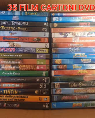 35 FILM CARTONI IN DVD + 13 IN VHS VARIE 