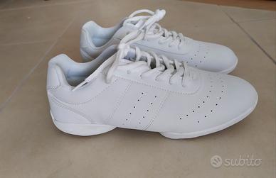 Scarpe unisex, per danza e sport, bianche 