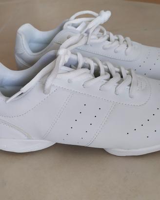 Scarpe unisex, per danza e sport, bianche 