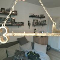 Portachiavi da muro artigianale in ottone