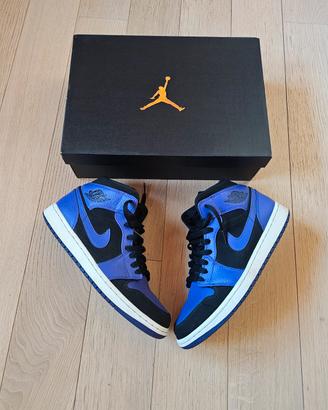 Scarpe Jordan 1 Mid Black Dark Concord (tg. 43)