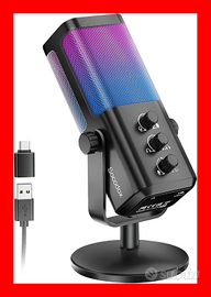Microfono Gaming RGB Cancellazione Rumore NUOVO