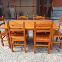 Tavolo in legno massello + sedie 
