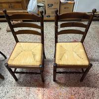 4 sedie noce paglia Vienna rustico