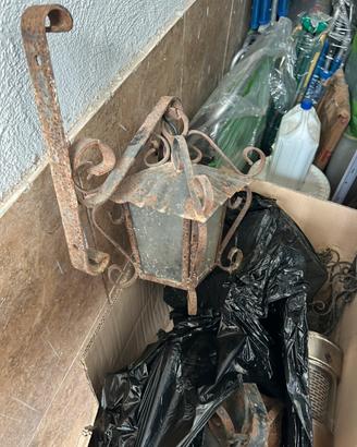 4 lampade in ferro battuto da verniciare