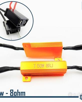 RESISTENZE SPEGNI SPIA CANBUS 50W-8 OHM Kit Led H7