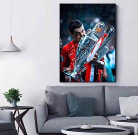 Quadro Tela Cristiano Ronaldo Bacio Champions