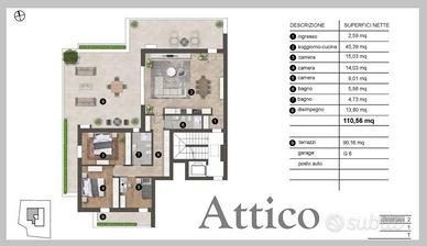 Appartamento di 150 m² con 5 locali e box auto a A