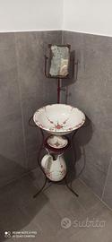 Set toilette vintage in ferro battuto