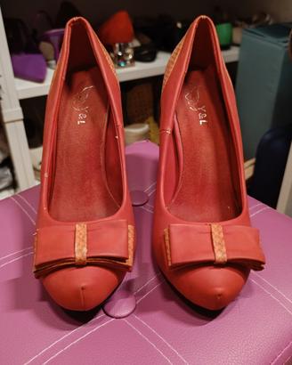 scarpe décolleté corallo 